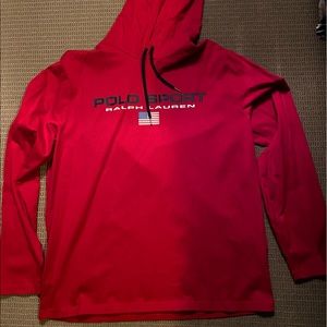 Polo sport 12M. Yacht hooded t shirt men size L